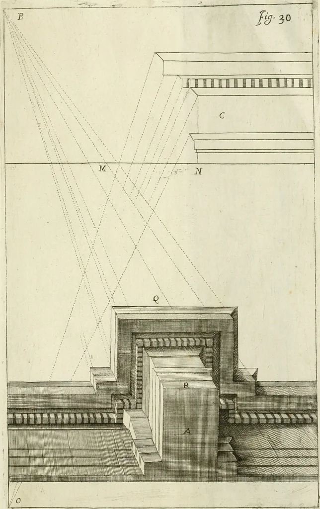 An illustration from L'architetto prattico : in cui con facilta si danno le regole per apprendere l'architettura civile, 1726, leaf 274