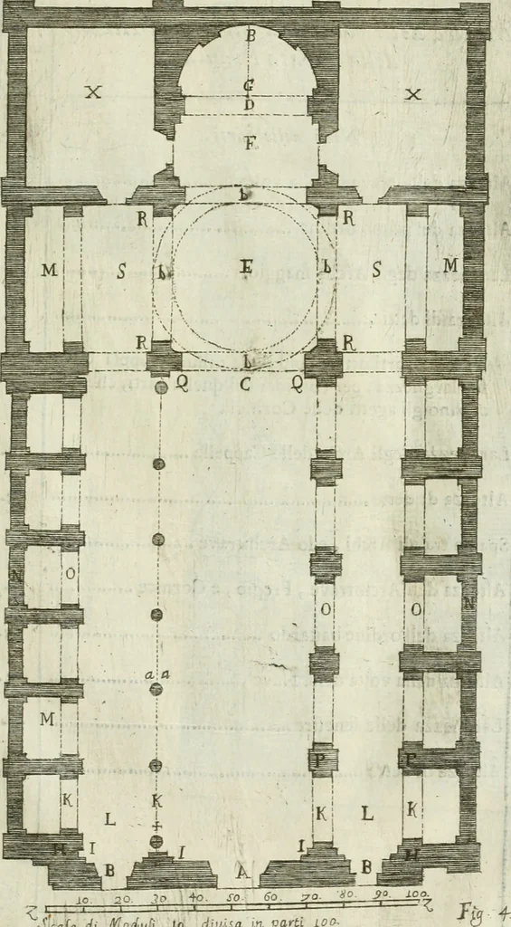 An illustration from L'architetto prattico : in cui con facilta si danno le regole per apprendere l'architettura civile, 1726, leaf 64