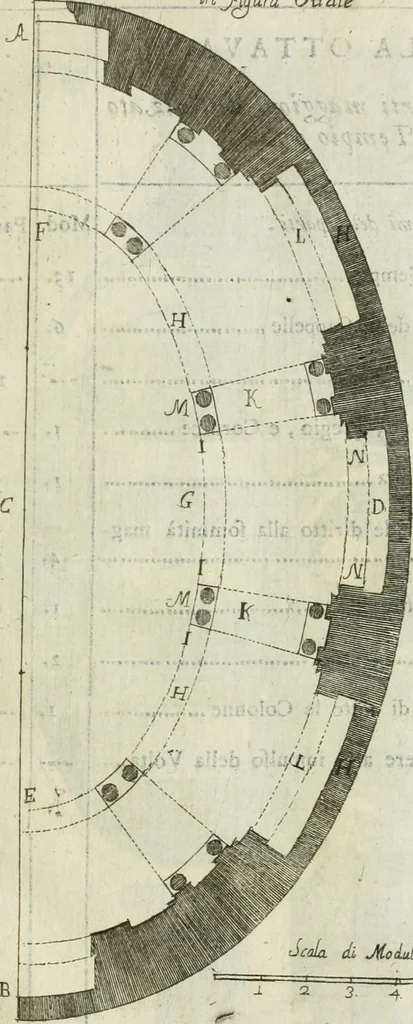 An illustration from L'architetto prattico : in cui con facilta si danno le regole per apprendere l'architettura civile, 1726, leaf 74