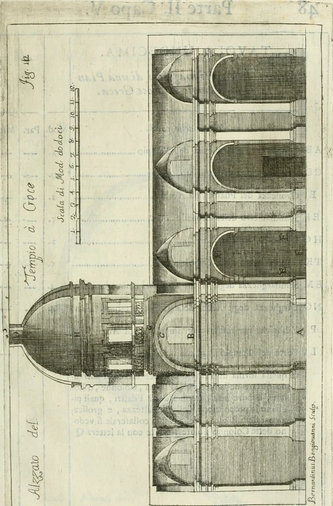 An illustration from L'architetto prattico : in cui con facilta si danno le regole per apprendere l'architettura civile, 1726, leaf 80