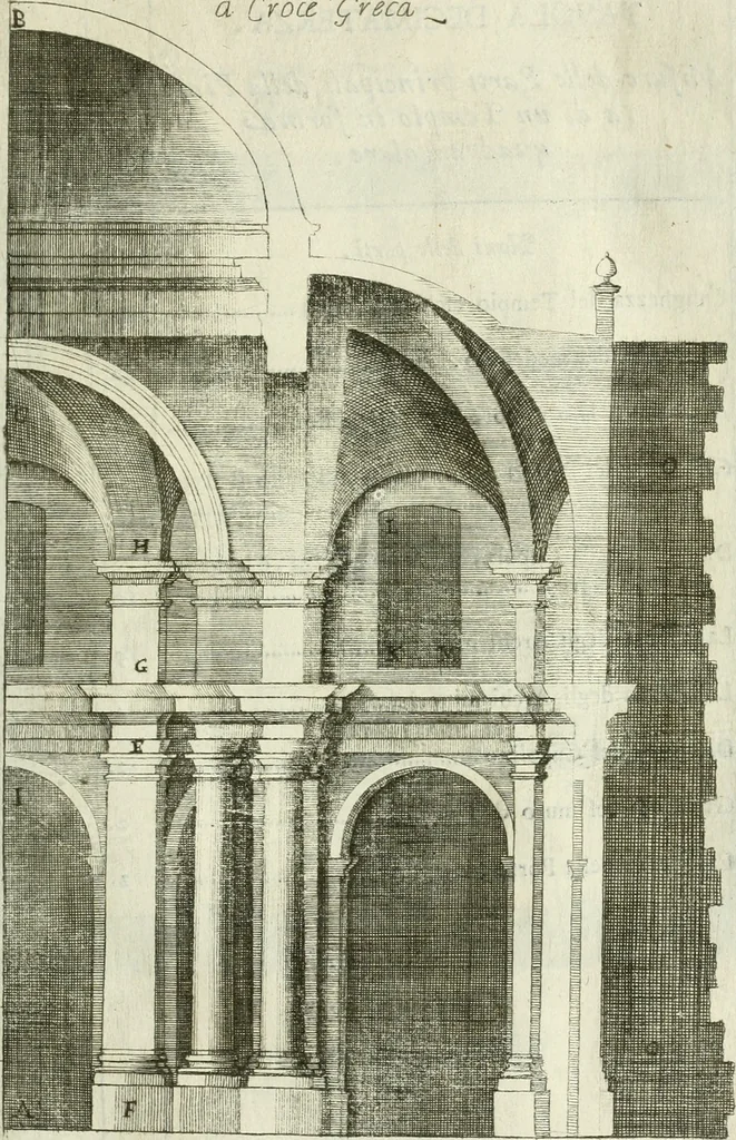 An illustration from L'architetto prattico : in cui con facilta si danno le regole per apprendere l'architettura civile, 1726, leaf 84