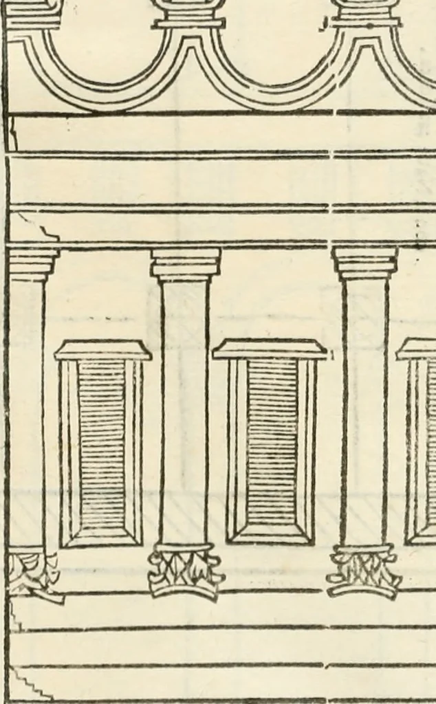 An illustration from L'architettura, 1565, leaf 195