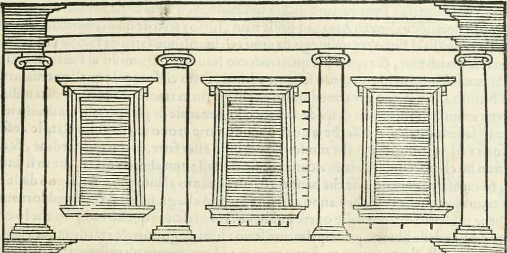 An illustration from L'architettura, 1565, leaf 250
