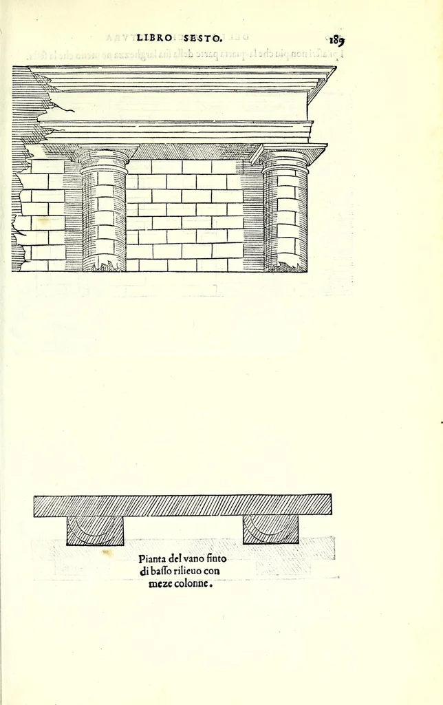 An illustration from L'architettura di Leonbatista Alberti, 1550, leaf 193