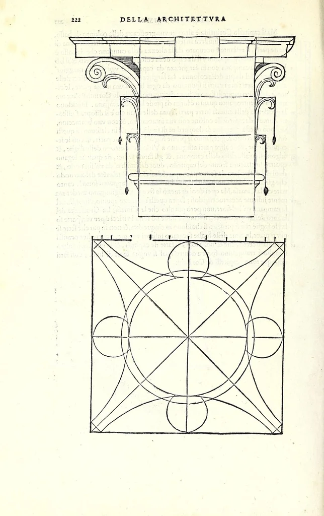 An illustration from L'architettura di Leonbatista Alberti, 1550, leaf 226