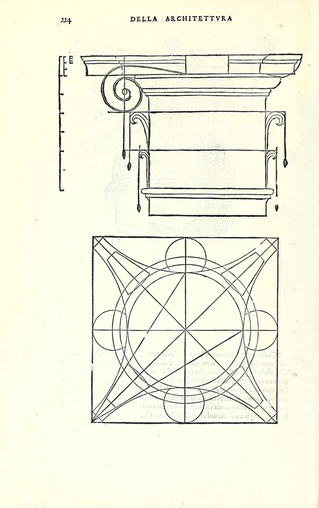 An illustration from L'architettura di Leonbatista Alberti, 1550, leaf 228