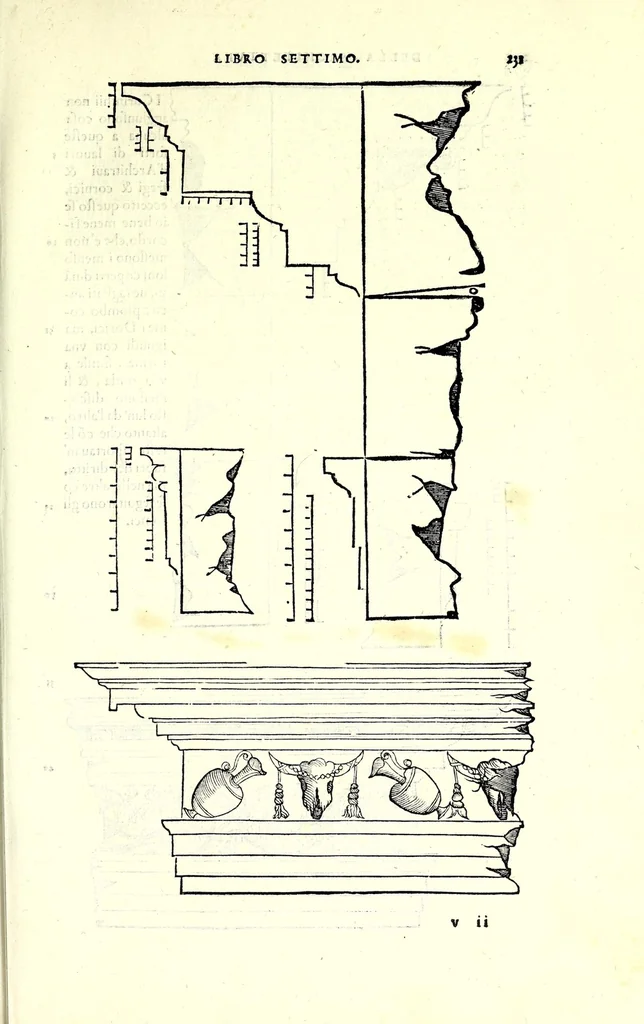 An illustration from L'architettura di Leonbatista Alberti, 1550, leaf 235