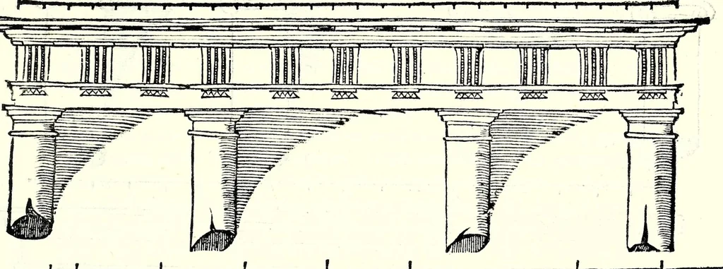 An illustration from L'architettura di Leonbatista Alberti, 1550, leaf 239