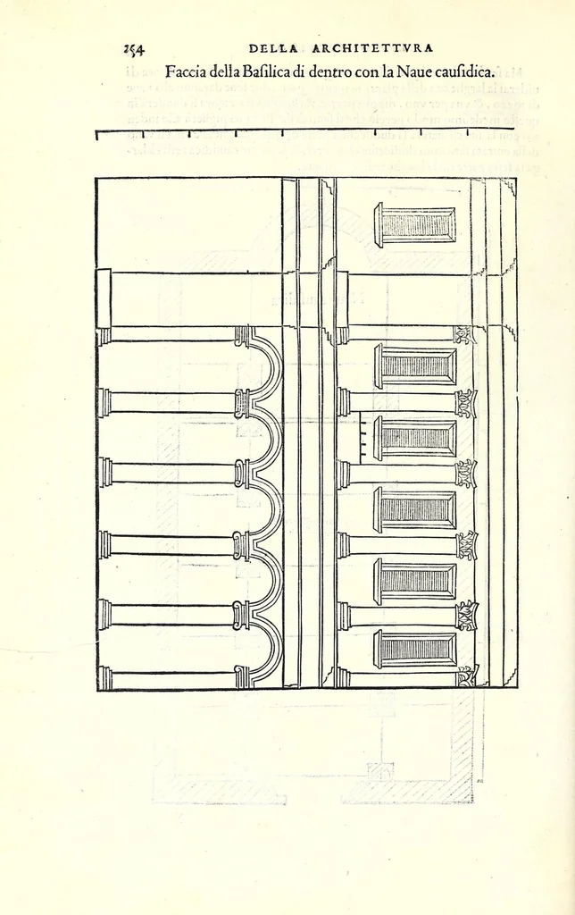An illustration from L'architettura di Leonbatista Alberti, 1550, leaf 258