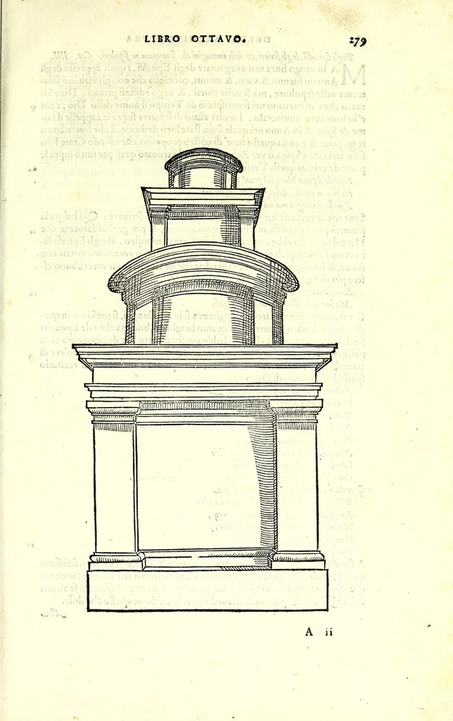An illustration from L'architettura di Leonbatista Alberti, 1550, leaf 283