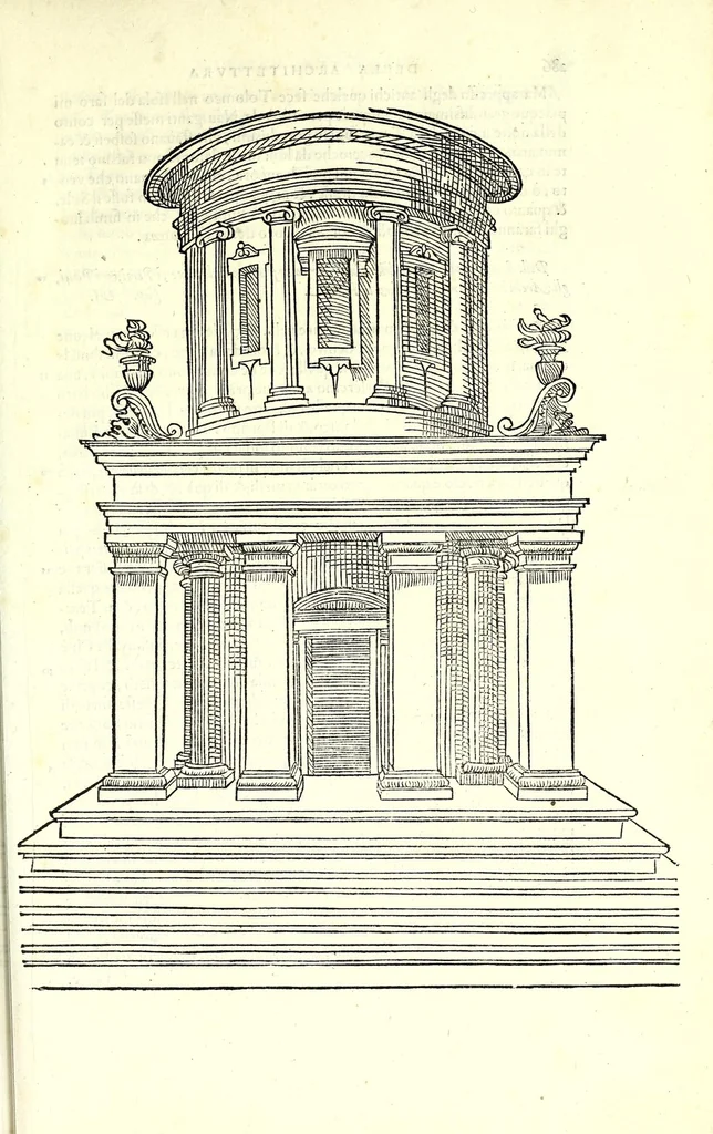An illustration from L'architettura di Leonbatista Alberti, 1550, leaf 293