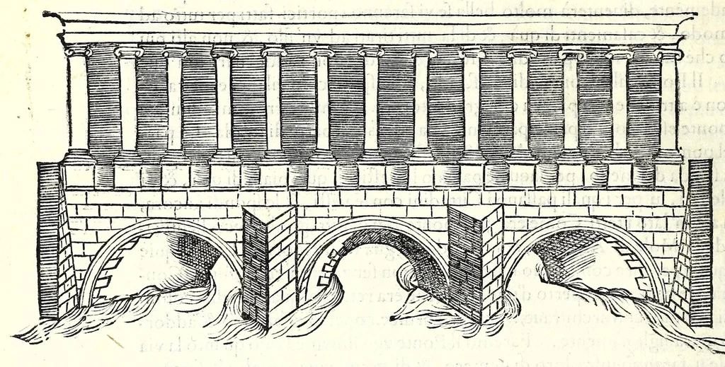 An illustration from L'architettura di Leonbatista Alberti, 1550, leaf 296