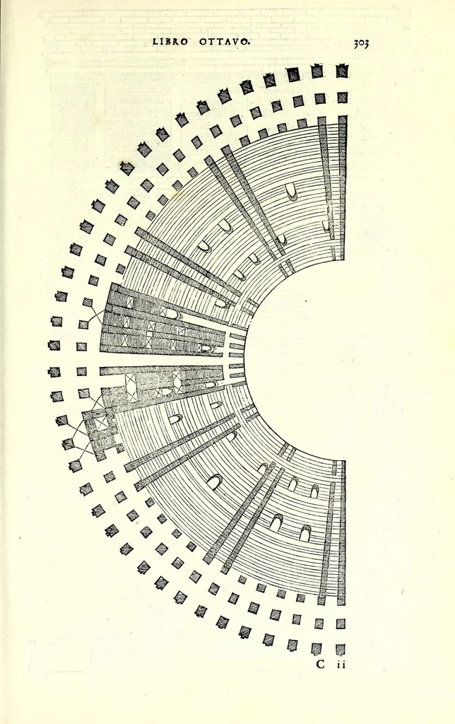 An illustration from L'architettura di Leonbatista Alberti, 1550, leaf 311