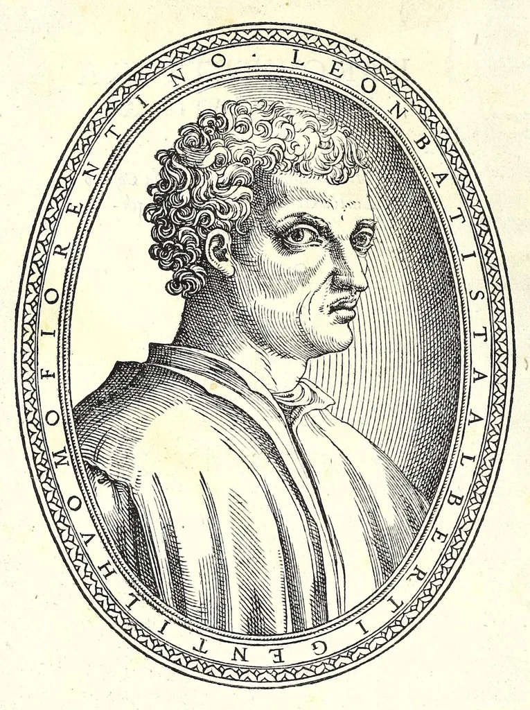 An illustration from L'architettura di Leonbatista Alberti, 1550, leaf 6