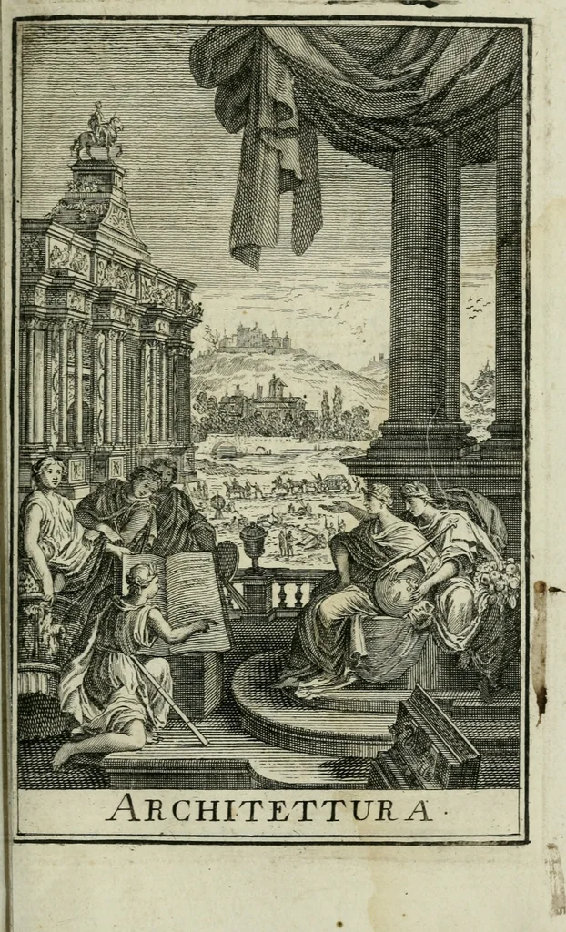 An illustration from L'architettura generale di Vitruvio : ridotta in compendio, 1747, leaf 4