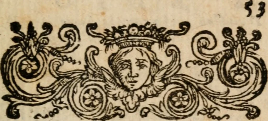 An illustration from La regina sant' Orsola, del sig. Andrea Saluadori : rappresetata nel teatro del sereniss. gran duca di Toscana al serenissimo principe Vladislao Sigismondo, principe di Polonia e di Suezia ; et, I fiori del Caluario, del medesimo, 1625, leaf 64