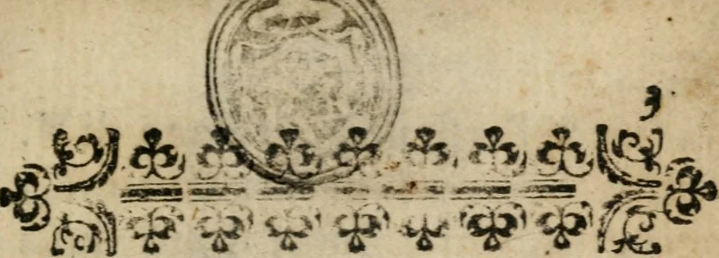 An illustration from La regina sant' Orsola, del sig. Andrea Saluadori : rappresetata nel teatro del sereniss. gran duca di Toscana al serenissimo principe Vladislao Sigismondo, principe di Polonia e di Suezia ; et, I fiori del Caluario, del medesimo, 1625, leaf 8