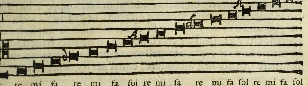 An illustration from La regola del canto fermo ambrosiano, 1622, leaf 19