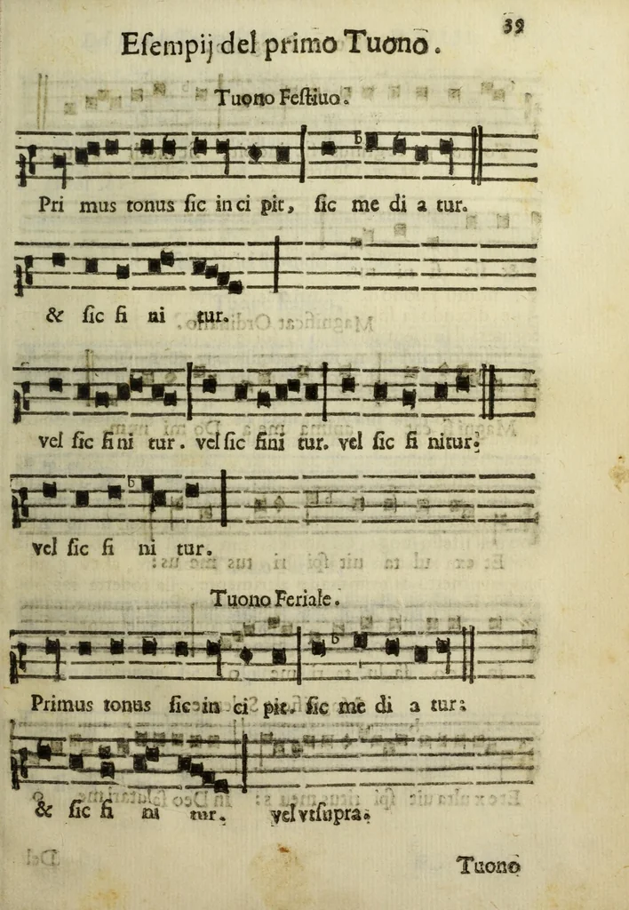 An illustration from La regola del canto fermo ambrosiano, 1622, leaf 49
