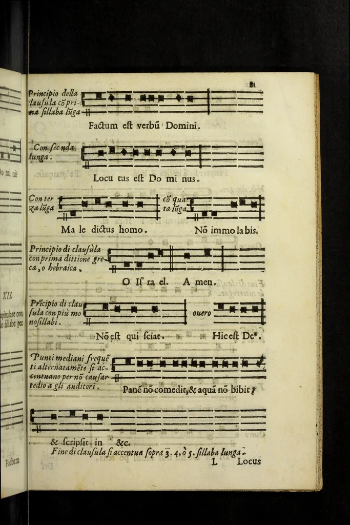 An illustration from La regola del canto fermo ambrosiano, 1622, leaf 91