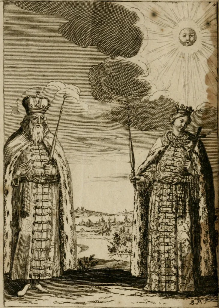 An illustration from La religion ancienne et moderne des moscovites : enrichie de figures, 1698, leaf 5