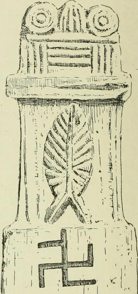 An illustration from La religion des Gaulois; les Druides et la druidisme;, 1897, leaf 174