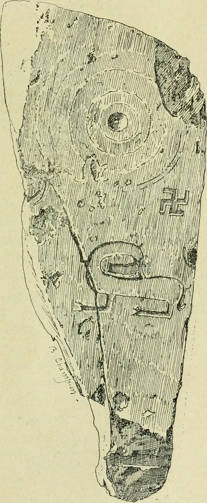 An illustration from La religion des Gaulois; les Druides et la druidisme;, 1897, leaf 181