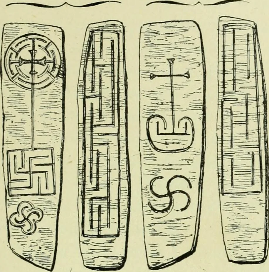 An illustration from La religion des Gaulois; les Druides et la druidisme;, 1897, leaf 201