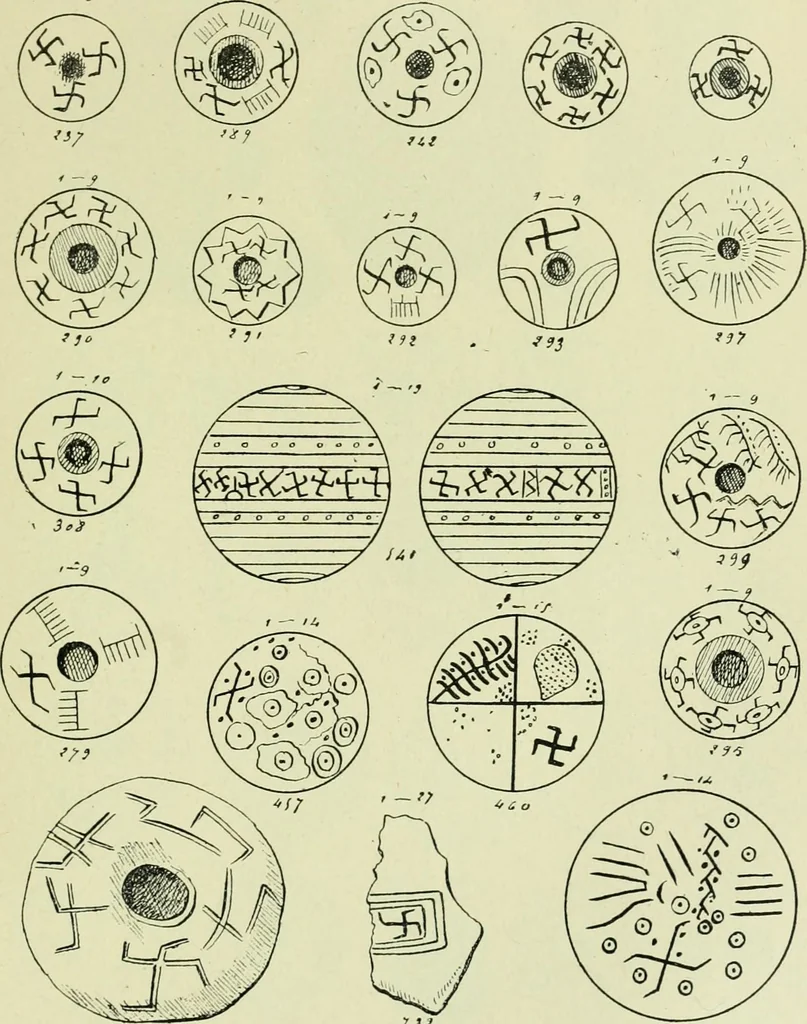 An illustration from La religion des Gaulois; les Druides et la druidisme;, 1897, leaf 205