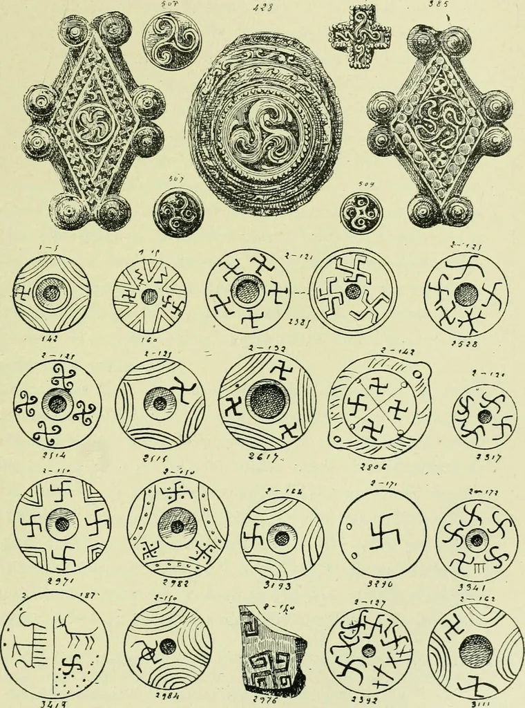 An illustration from La religion des Gaulois; les Druides et la druidisme;, 1897, leaf 207