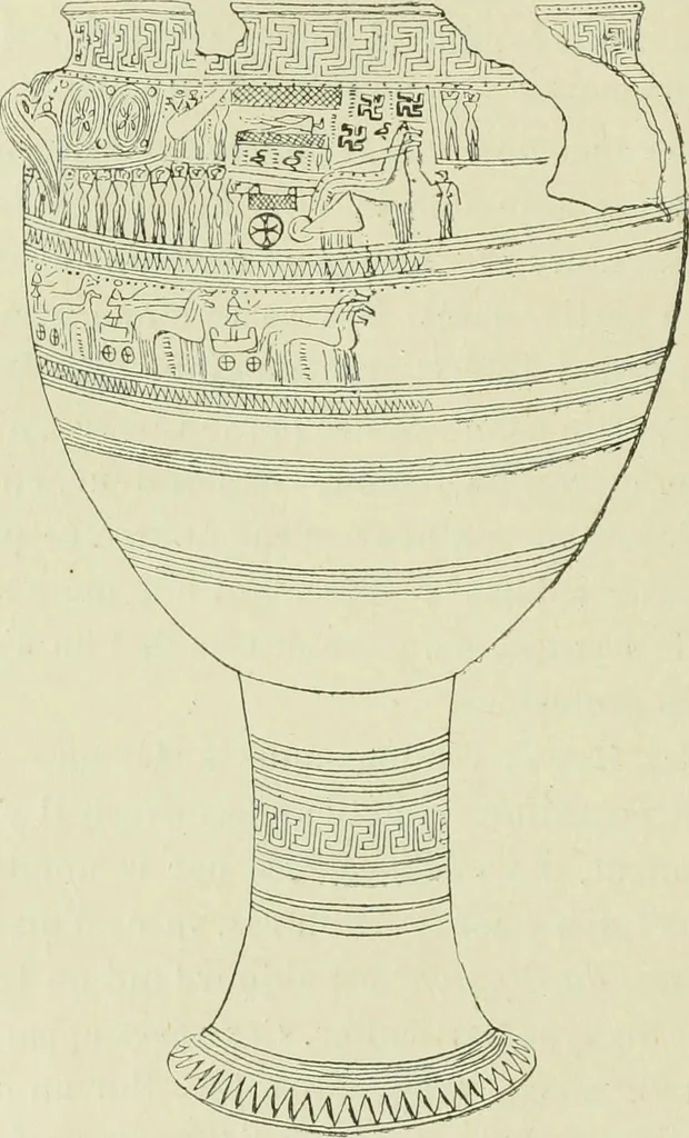 An illustration from La religion des Gaulois; les Druides et la druidisme;, 1897, leaf 210