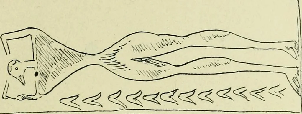 An illustration from La religion des Gaulois; les Druides et la druidisme;, 1897, leaf 211