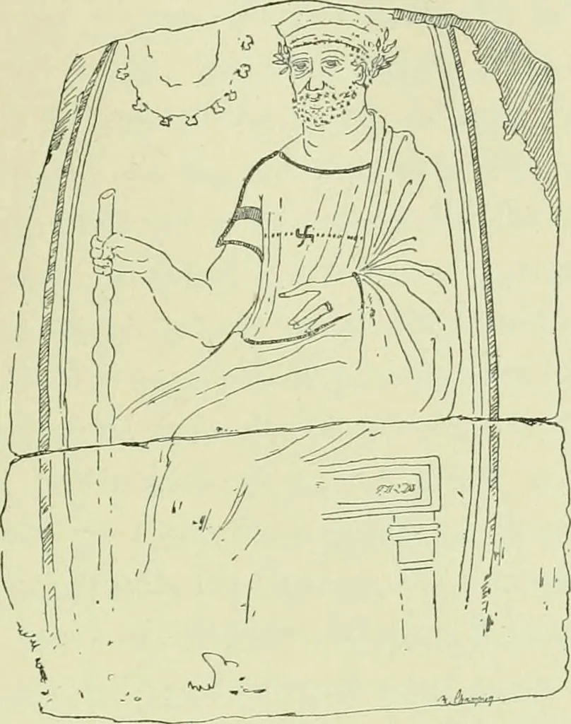 An illustration from La religion des Gaulois; les Druides et la druidisme;, 1897, leaf 217