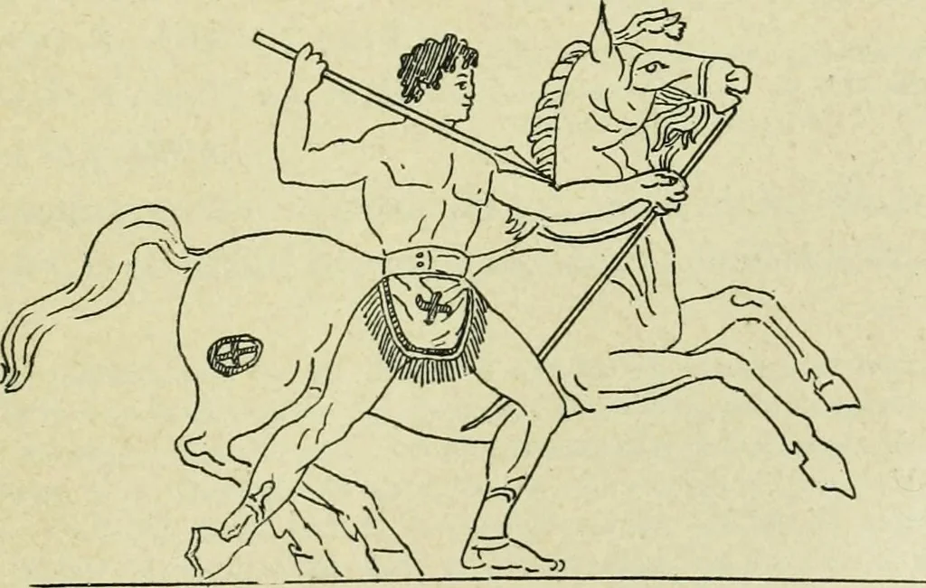 An illustration from La religion des Gaulois; les Druides et la druidisme;, 1897, leaf 221