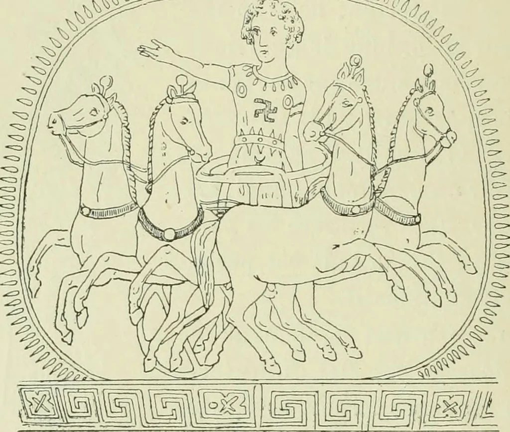 An illustration from La religion des Gaulois; les Druides et la druidisme;, 1897, leaf 224
