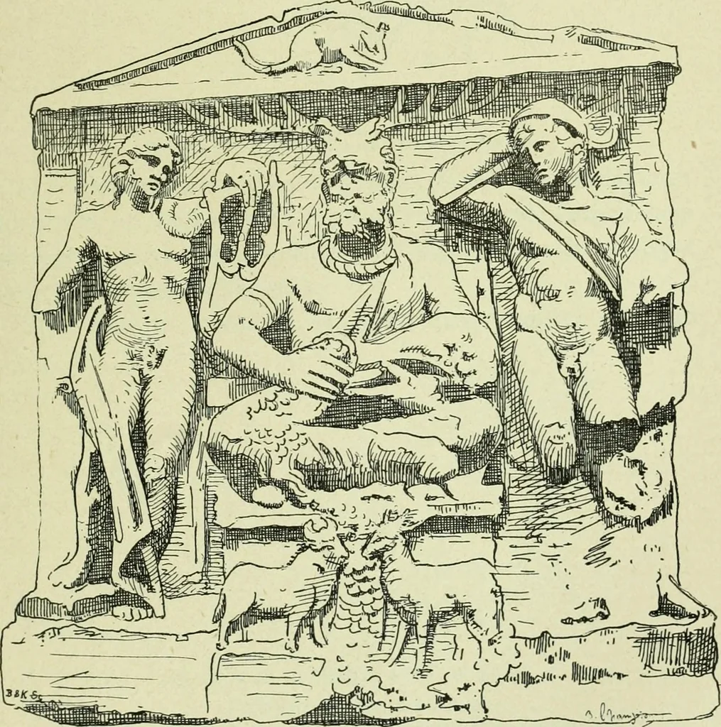 An illustration from La religion des Gaulois; les Druides et la druidisme;, 1897, leaf 377