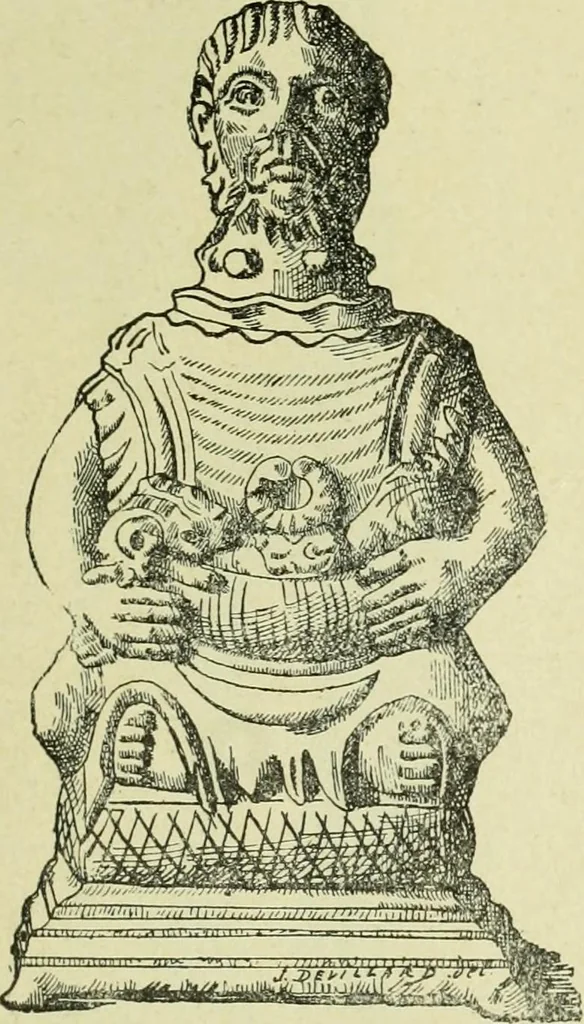 An illustration from La religion des Gaulois; les Druides et la druidisme;, 1897, leaf 385