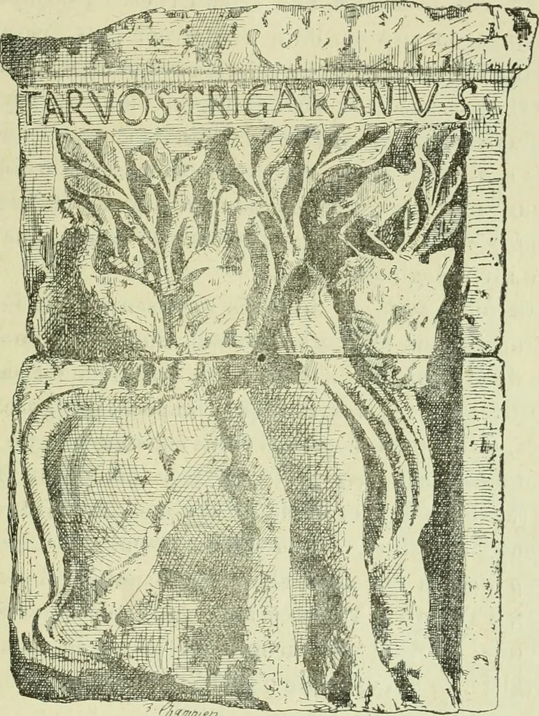 An illustration from La religion des Gaulois; les Druides et la druidisme;, 1897, leaf 421