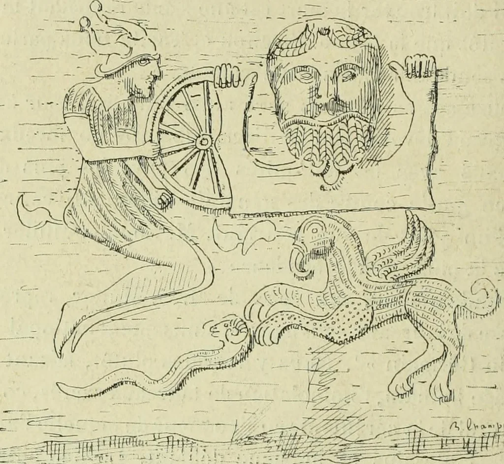 An illustration from La religion des Gaulois; les Druides et la druidisme;, 1897, leaf 440