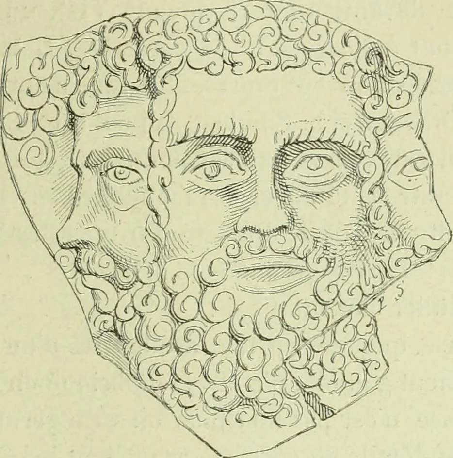 An illustration from La religion des Gaulois; les Druides et la druidisme;, 1897, leaf 445