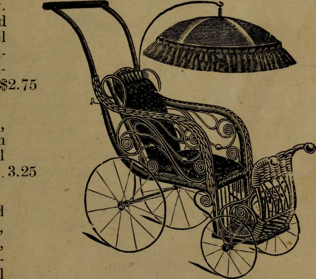 An illustration from Largest dealers in baby carriages, baby vehicles and reed furniture in Canada / The Richard Simpson Co., Limited, Toronto, Canada., 1902, leaf 104