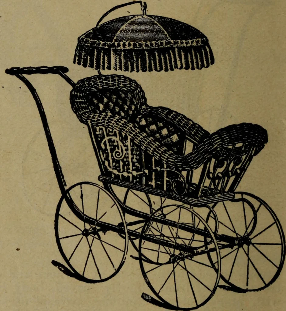 An illustration from Largest dealers in baby carriages, baby vehicles and reed furniture in Canada / The Richard Simpson Co., Limited, Toronto, Canada., 1902, leaf 107