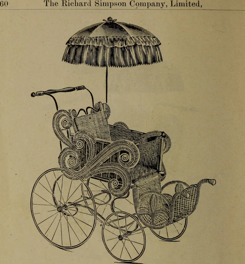 An illustration from Largest dealers in baby carriages, baby vehicles and reed furniture in Canada / The Richard Simpson Co., Limited, Toronto, Canada., 1902, leaf 61