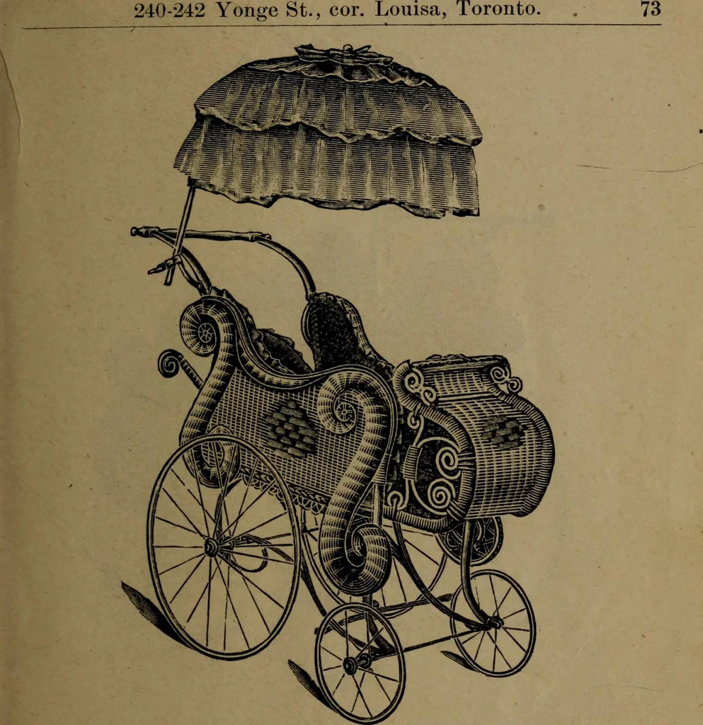 An illustration from Largest dealers in baby carriages, baby vehicles and reed furniture in Canada / The Richard Simpson Co., Limited, Toronto, Canada., 1902, leaf 74