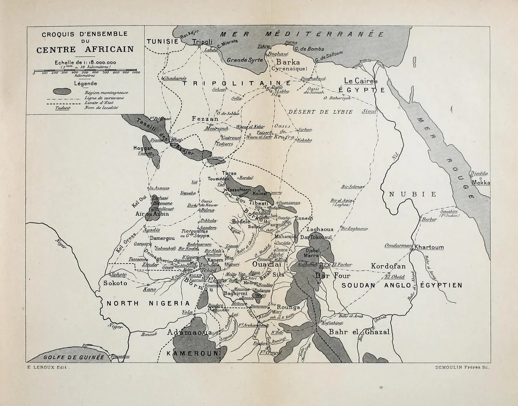 An illustration from La région du Tchad et du Oudaï; études ethnographiques, dialecte Toubou, 1912, leaf 285