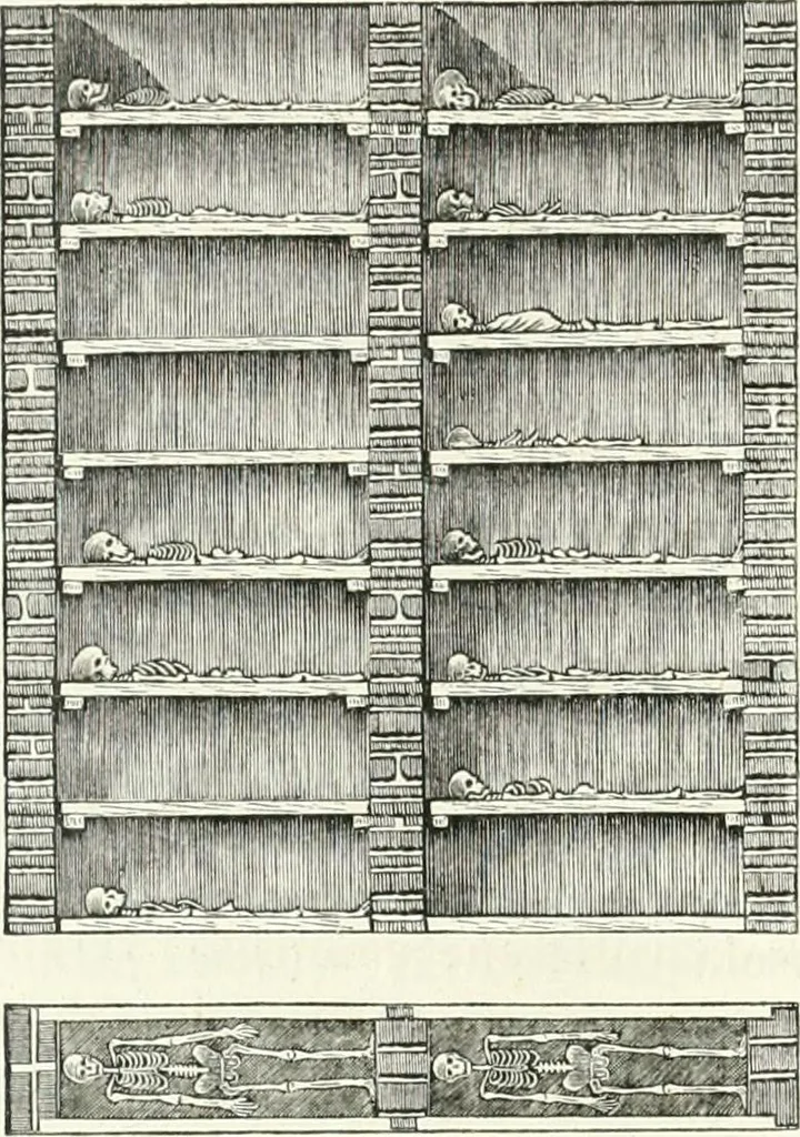 An illustration from La Roma sotterranea cristiana, 1864, leaf 107