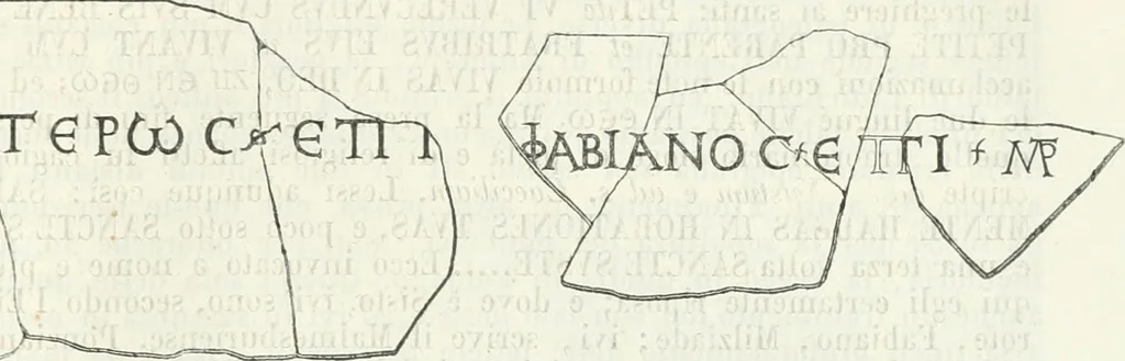 An illustration from La Roma sotterranea cristiana, 1864, leaf 268
