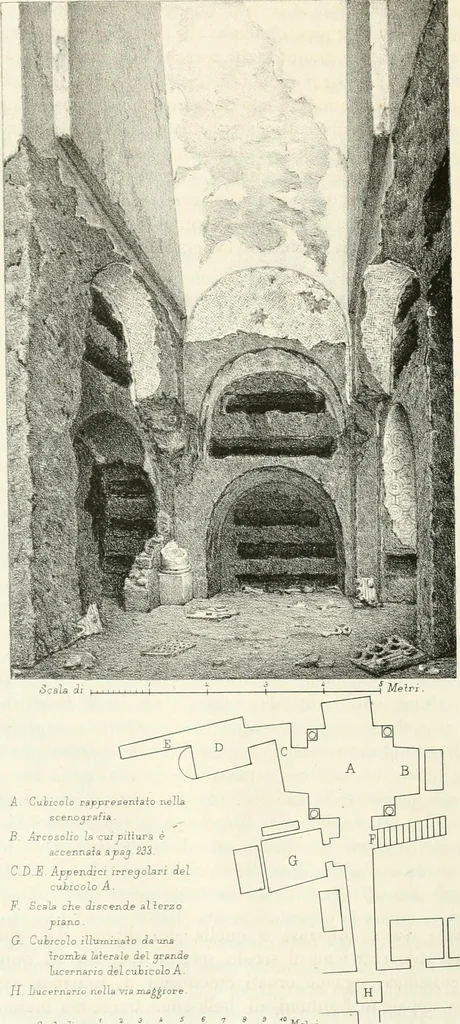 An illustration from La Roma sotterranea cristiana, 1864, leaf 261