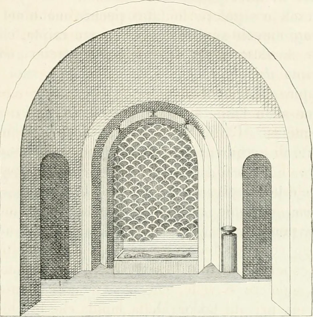 An illustration from La Roma sotterranea cristiana, 1864, leaf 264