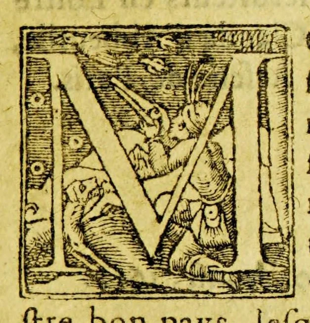 An illustration from L'arrivee des peres Capucins en l'Inde nouuelle, appellée Maraguon, : auec la reception que leur ont faict les sauuages de ce pays, & la conuersion d'iceux à nostre saincte foy., 1613, leaf 23